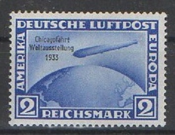 Michel Nr. 497, Chicagofahrt 1933 ungebraucht mit Falz.